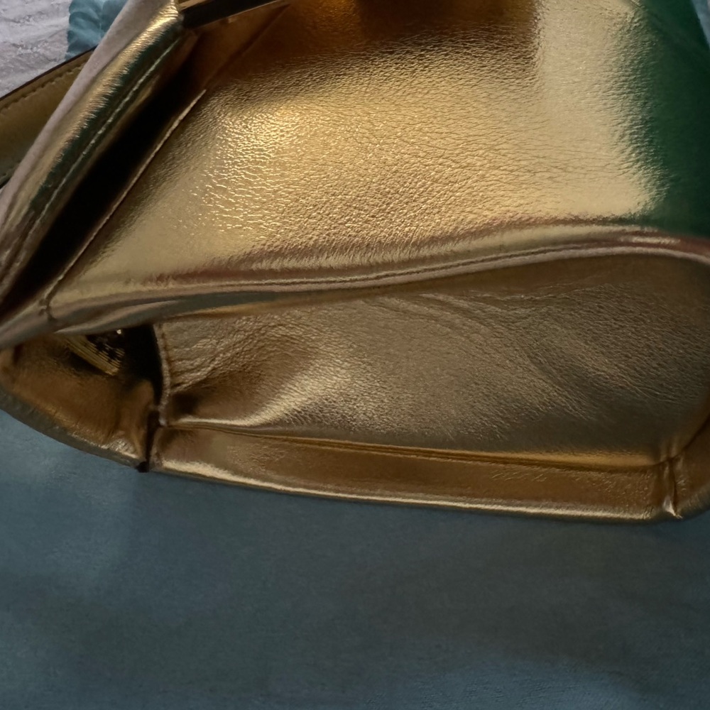 Tiffany & Fred Gold Stud Gold Leather bag - Picture 4 of 8